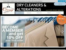 Tablet Screenshot of classydrycleaners.com